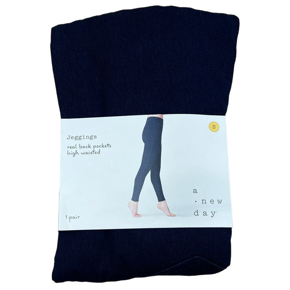 A New Day Women's High Waist Dark Blue Jeggings - Size Small - NWT